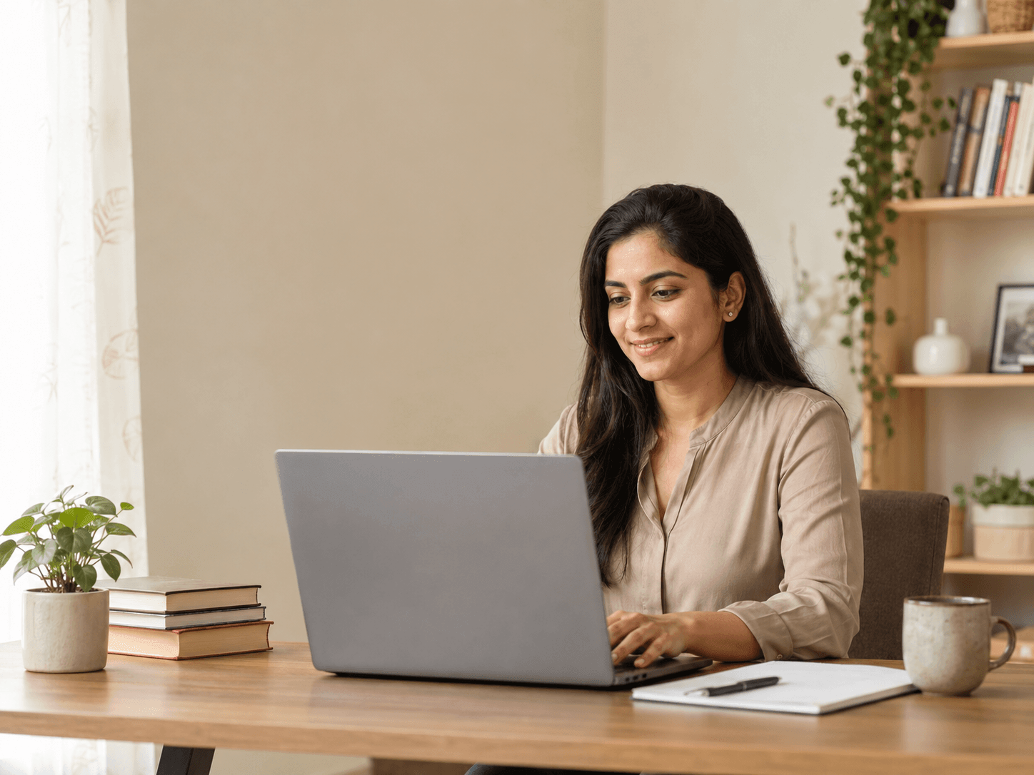 A professional learning online from home